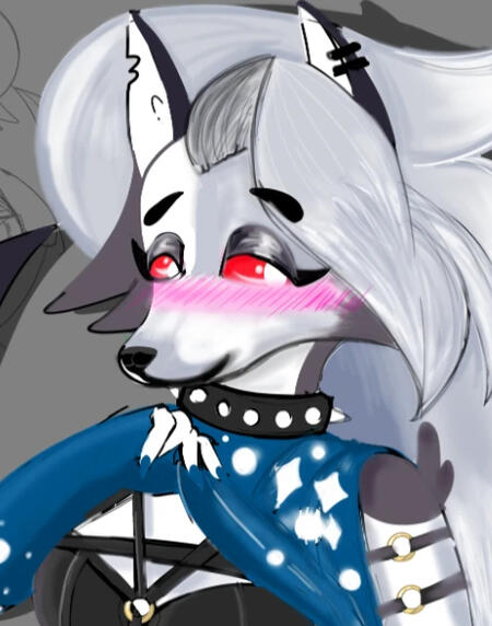 a digital fan art of Loona in a fancy outfit